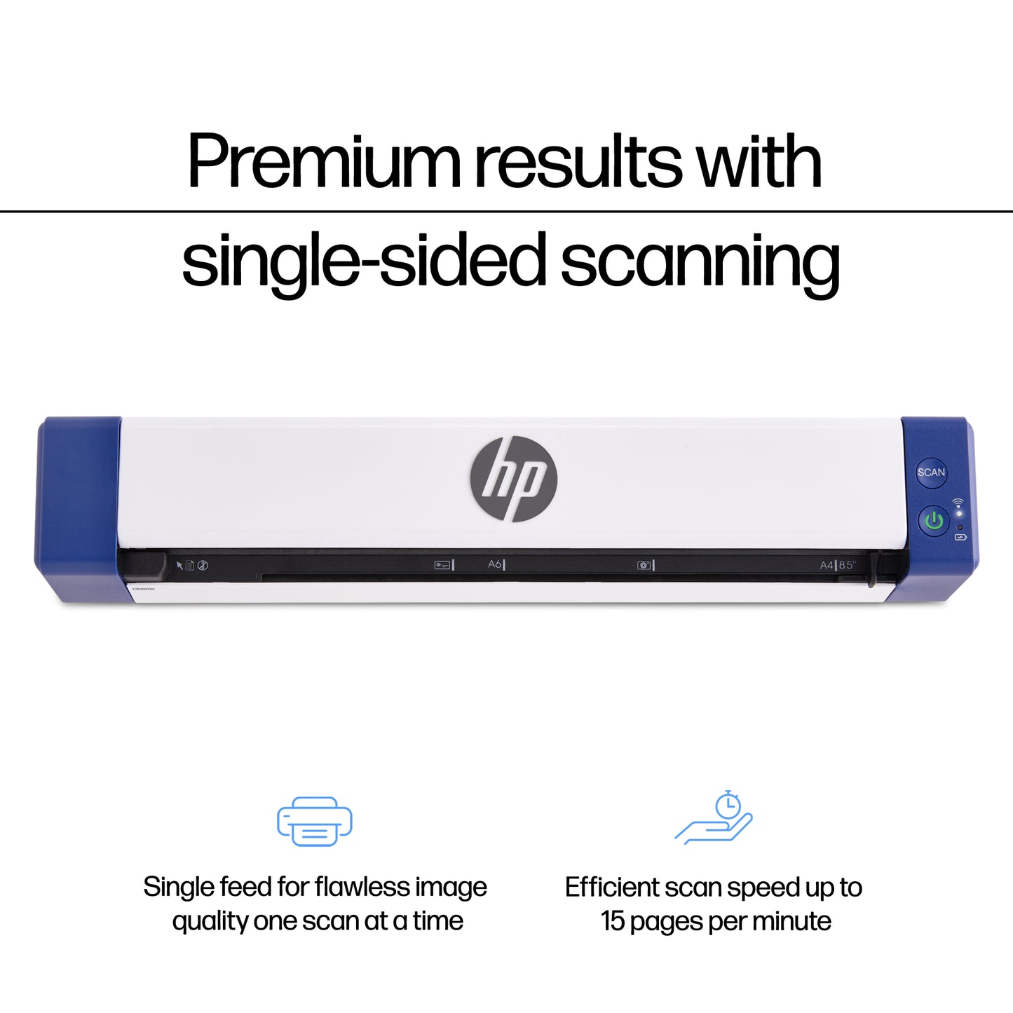 PS100W: HP Wireless Mobile Document Scanner for Single-Sided Scanning