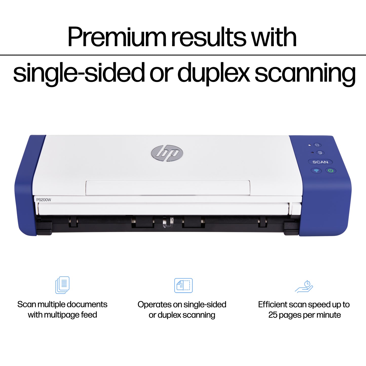 HP Wireless Compact Desktop Document Scanner for Double-Sided Scanning