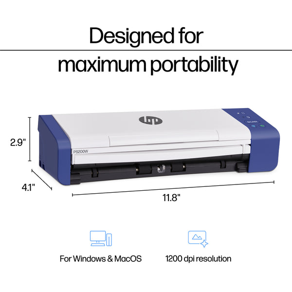 HP Wireless Compact Desktop Document Scanner for Double-Sided Scanning
