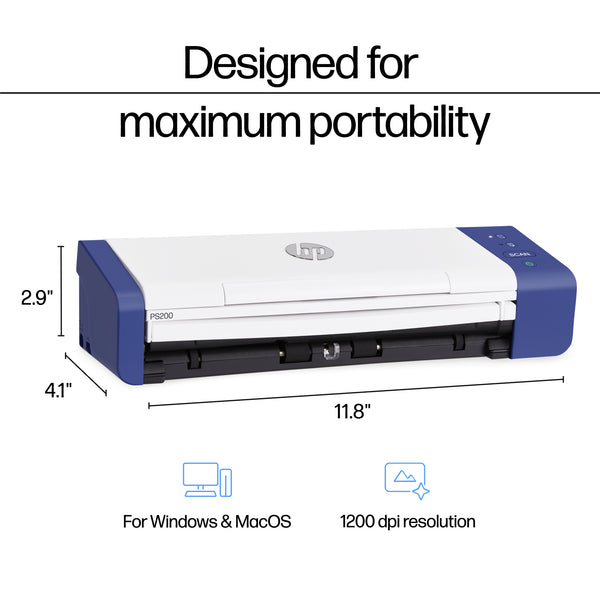PS200: HP Compact Desktop Scanner for Double-Sided Scanning