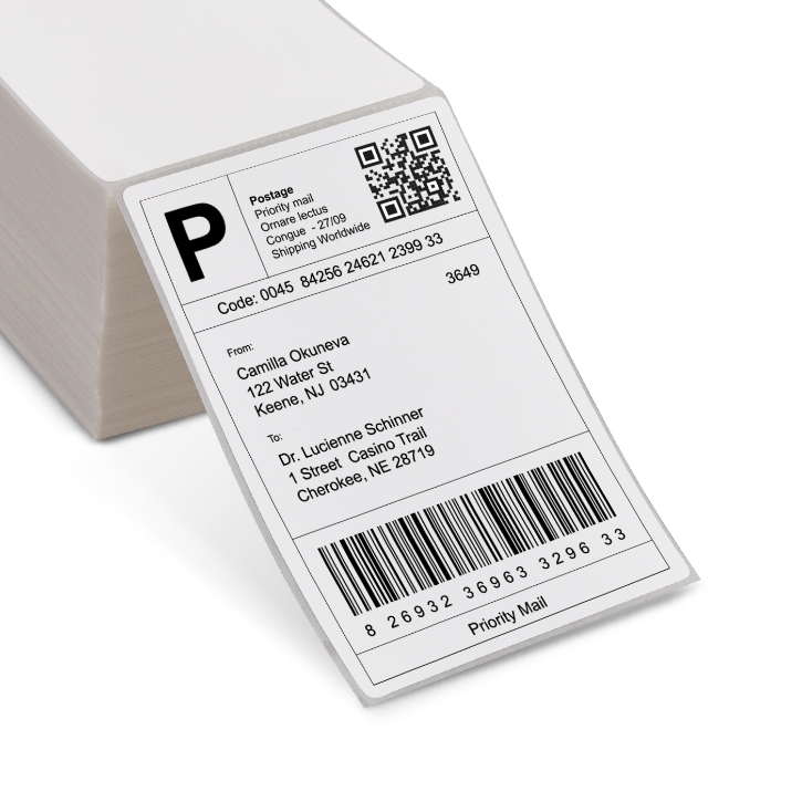 4x6 Fan-Fold Direct Thermal Shipping Labels | HP WorkSolutions