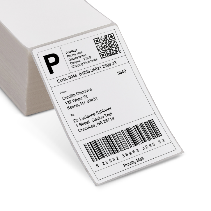 4” x 6” Fan-fold Direct Thermal Shipping Labels